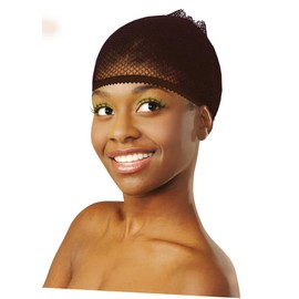 DONNA WEAVING CAPS Open Top Wig Cap Liner Wig Head Wig Caps for Women Hair Net Brown, 1PC BROWN COLOR