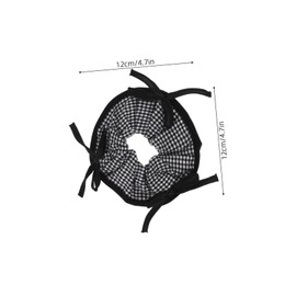 Baluue 2pcs Black White Checkerboard Scrunchies with Bow Knot Elegant Elastic Ponytail Holders for Women and Soft Ribbon Hair Bands