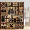 NYMB Cabin Shower Curtain, Rustic Cabin Lodge Fabric Bath Curtain,