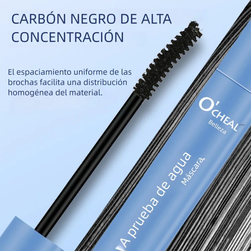 Máscara De Pestañas Waterproof Negro Rizado 12h 6g 2pzs