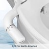 SAMODRA Ultra-Slim Non-Electric Bidet Attachment with Dual Nozzles, Adjustable Water