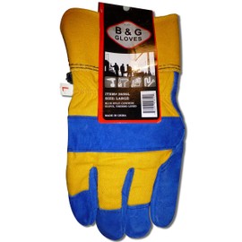 B&G Men's Thermo Insulated Water-Proof Lined Split Cowhide Leather Work Winter Gloves, Size Large