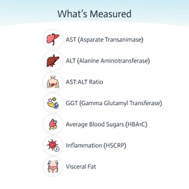 Liver Health & Function Test | 7-in-1 at-Home Liver Test | Choose Health | Test and Track Liver Function & Health | AST | ALT | GGT | Blood Sugars | Inflammation and More | Not Avail in NY RI