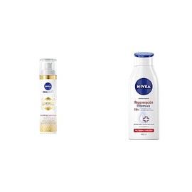 NIVEA Cellular LUMINOUS630 Anti-manchas Fluido Facial Aclarador de Piel FPS50 (40 ml), Enriquecido + Crema Corporal Humectante Regeneración Intensiva (400 ml)