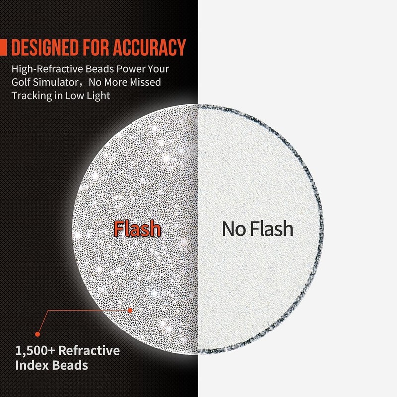 0.25" Reflective Dot Stickers for Golf Launch Monitors – 300