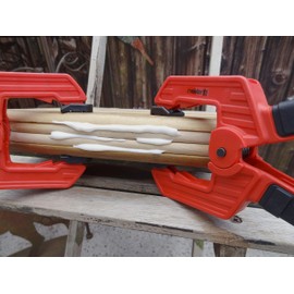 Meister Spring Clamp - 75 mm Wingspan - 4 Pieces - Movable Jaws - Safe and One-Handed Fixing of Workpieces / Professional Glue Clamp / Universal Clamp / Mounting Clamp / 5217110