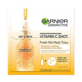 Garnier Skinactive Fabric Mask Fresh Mix Infused with Vitamin C, Illuminated and Energised Leather, 60 g, 1