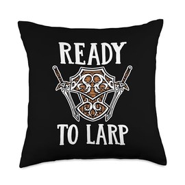 Kit LARP Costumes Men Beginners Accessories Gifts Ready Armor Weapons Character LARP Throw Pillow, 18x18, Multicolor