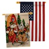 Angeleno Heritage Holiday Mouses Burlap House Flag Pack Winter Christmas