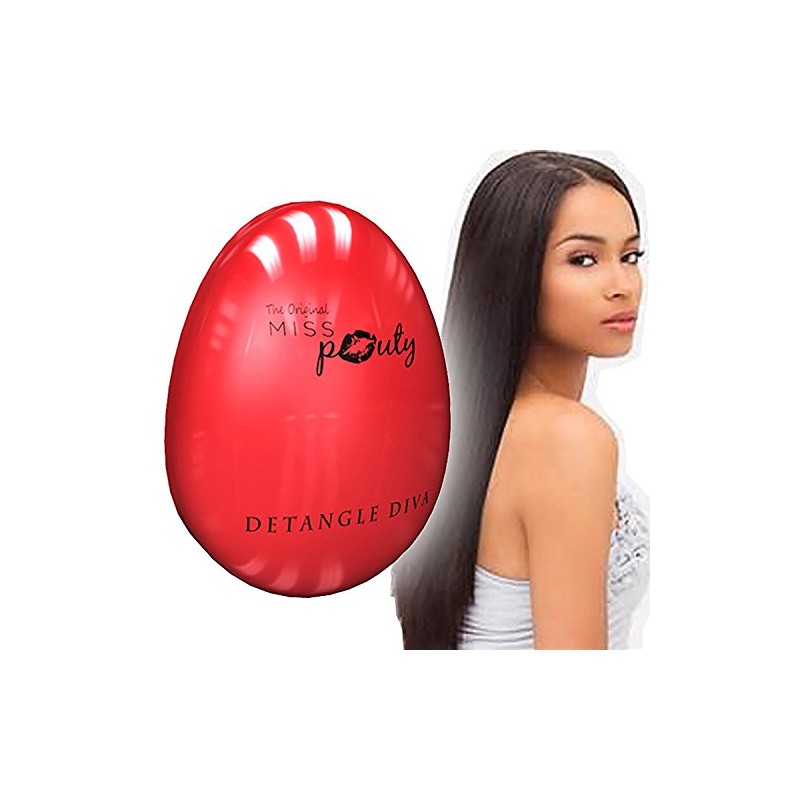 Miss Pouty Original Detangle Diva Brush - Compact Hair Detangler