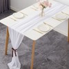 rismart Sheer Chiffon Table Runner 29x120 Inches Wedding Table Sheet