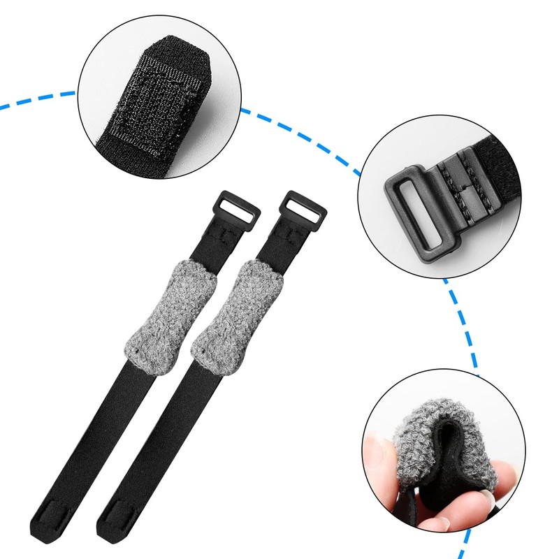 2Pcs Guitar String Mute Dampeners, GLADFRESIT Adjustable Guitar Wraps, Fretboard