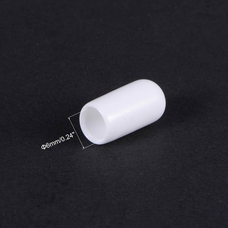 sourcing map Round Rubber End Caps 1/4 Inch (6 mm)
