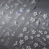 2 Sheets 5D Embossed Flower Nail Art Stickers Summer Spring