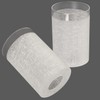 Anmire 2 Pack White Linen Frosted Glass Lamp Shade, Cylinder