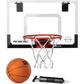 Pro Mini Indoor Basketball Hoop - Over The Door – Portable - Great for Home, Dorms, Offices, and Gifts - Color: Flip Rim