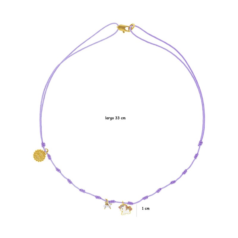 lu le | Collar fabricado con hilo con dije de