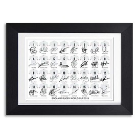 Mounted Gifts England Rugby World Cup 2019 Team Signed Autograph Poster Print Poster Framed Picture Gift Owen Farrell Manu Tuilagi Mako Vunipola Ben Youngs (MOUNT ONLY)