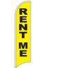 Generic RENT ME Windless Swooper Flag Feather Banner 2.5x11.5 Feet