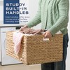 XXXL Jumbo Foldable Wicker Basket,20‘' x 20‘' x 12‘' Extra