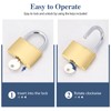 BRAXE 2 Pcs Keyed Padlock with 3 Same Keys Waterproof