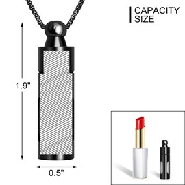 abooxiu Glass Urn Necklaces for Ashes Stainless Steel Ashes Necklaces Cremation Jewelry Memorial Pendant Keepsake Ash Holder