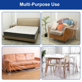 TopSoon Mattress Bag for Storage Mattress Disposal Bag King/Queen Size Clear