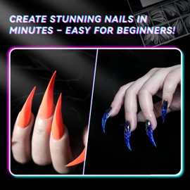 Gelike ec Dual Nail Forms Set: Nagelverlängerung Verlängerung Nagel Gel Formen Nagelform Set für Polygel Extension Maniküre Nagelkunst Design Salon DIY 120 Stücke 12Size