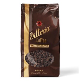 Vittoria Coffee Premium Italian Blend Espresso Coffee Beans 500g. Honey & Toasty Notes with a Medium Intensity, Perfect for Home Espresso Machines.