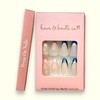 24 Pcs Press On Nails Short, Soft Gel Fake Nails,