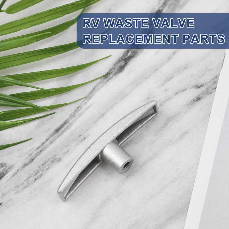 PEUTIER 2pcs RV Waste Valve Handle Replacement, Fits 1/2" &