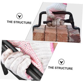 POPETPOP Adjustable Brick Clamp Tool Multi-Functional Brick Pliers for Construction Large for Lifting Up to Five Bricks Forged Spring Design