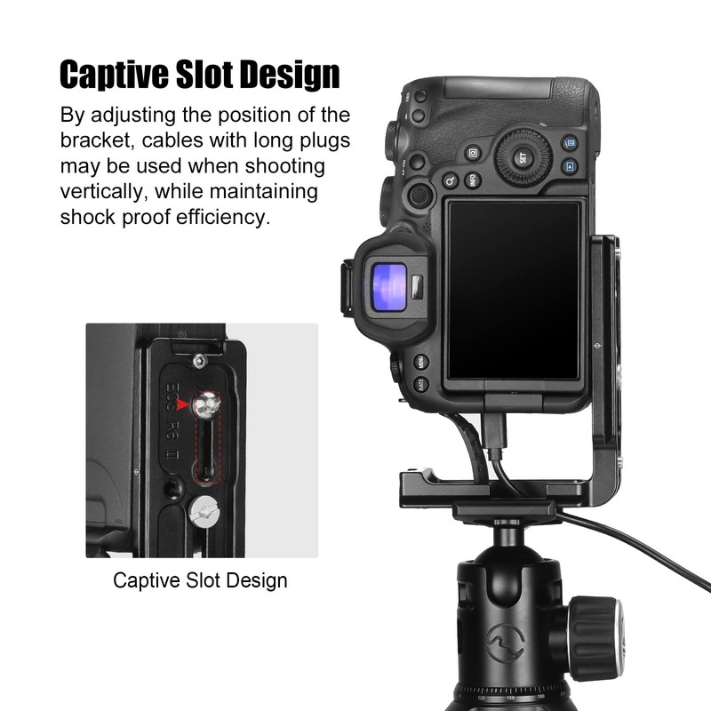 L-Bracket for Eos R6II Arca Swiss Quick Release L Plate
