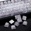 PBT Keycaps 131 Keys Rose Coast Grey Keycaps, Double Shot