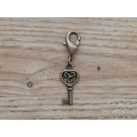 Unbranded 3 Key Charms antique brass-plated, double side