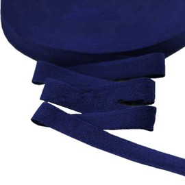 45meters Cotton Ribbon Herringbone Webbing Trim Fabric Tape Tapestry for Bias Binding Gift Wrapping Embellishment Craft Width 20mm (Navy Blue)