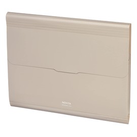 Kokuyo F-NV970LS Novita Document File, Large Open Pocket, A4, 12 Pockets, Sand Beige