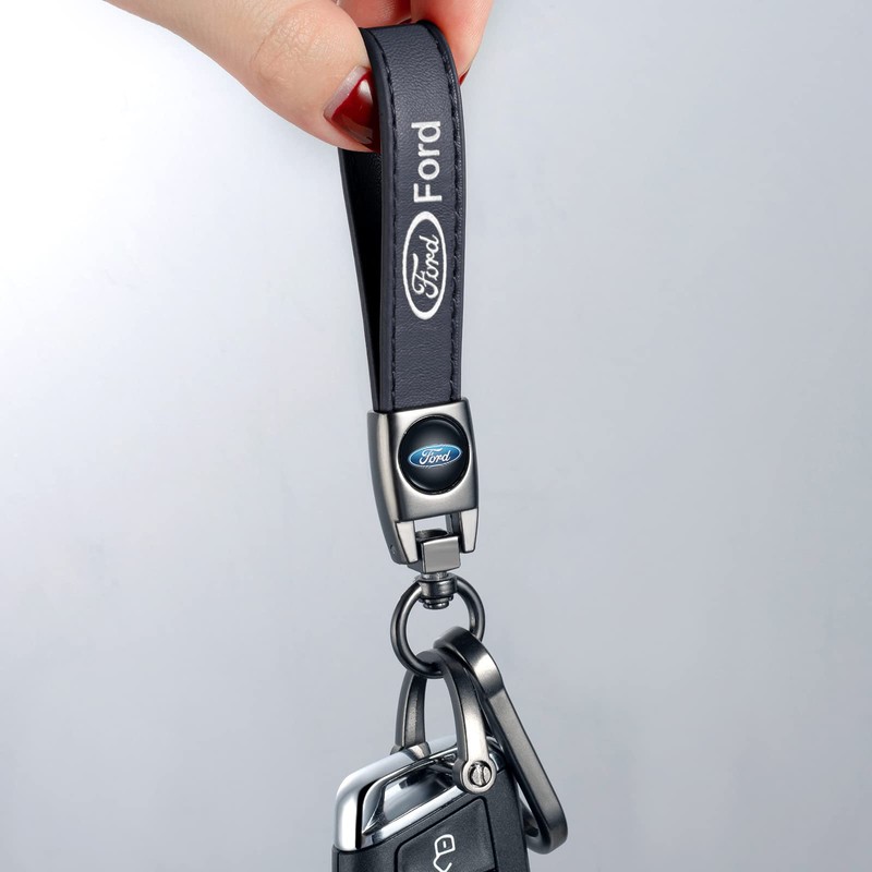 VEGAH Car Genuine Leather Keychain Key Ring Lanyard Accessories Business
