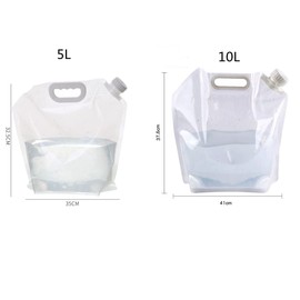 PANYu 4 Pack Water Container, 10L+5L Water Carrier Folding Drinking Water Container, Outdoor Folding Water Bag for Sport,Camping, Hiking,BBQ, Fishing