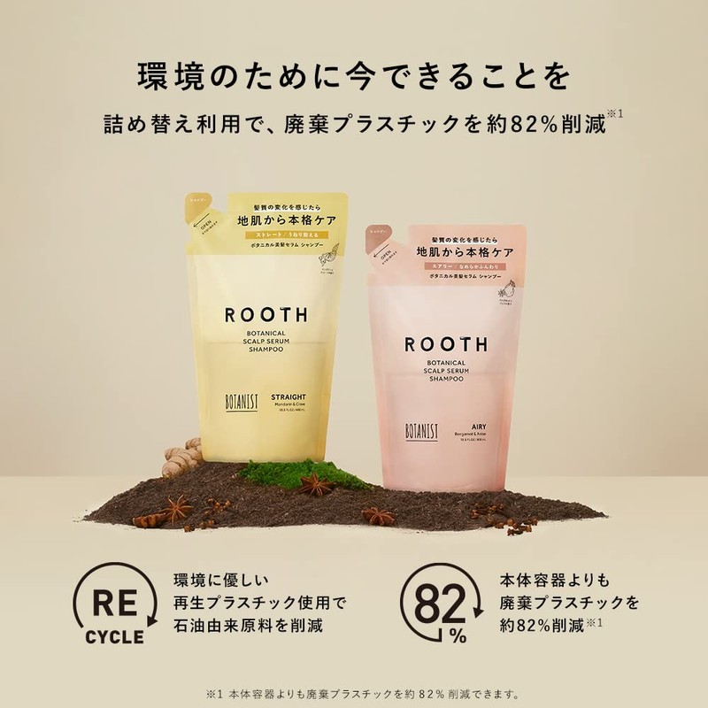 BOTANIST ROOTH Loose Shampoo Refill, Straight, 13.5 fl oz (400