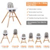 HONEY JOY Baby High Chair, 4 in 1 Convertible Wooden