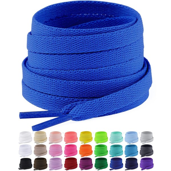 Puzeam Upgrade Tight Weave Flat Shoelaces 16 Colors 5/16" Wide