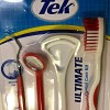 Tek 4 PC Oral Care Kit Travel Set Tounge Cleaner