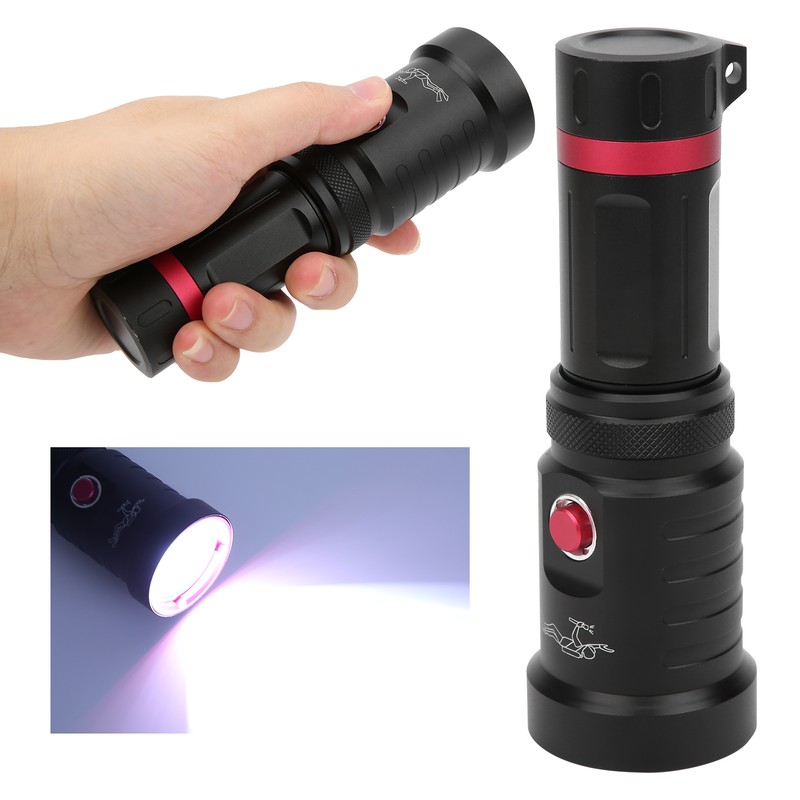 XHP70 Fixedfocus Strong Brightness Waterproof Flashlight Amphibious Diving Torch