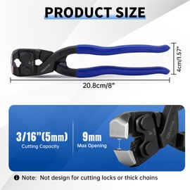 TOOLUTION 8 Inch End Cutting Plier Nail Puller Pliers