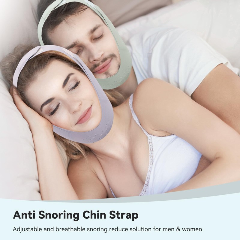Anti Snore Chin Strap, Snore Stopper with Adjustable Velcro Chin
