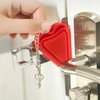 Portable Sliding Door & Hotel Lock Portable Lock - Red 3ea