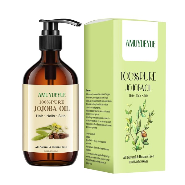 100% Organic Jojoba Oil for Skin and Hair 1000 ml