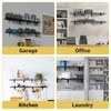 MERXENG Garage Shelving Wall Mounted, 2 Pack 1x6ft Heavy Duty