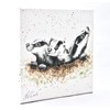 Wrendale Designs Badger Print on White Square Canvas 20 Centimetre